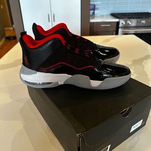 Air Jordan stay loyal shoes black, red and white